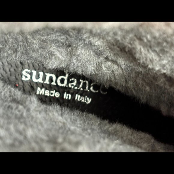 Sundance Catalogue Ashville Gray Suede Shearling Mid Calf Snow Boots Stitch 9.5 - Picture 10 of 11